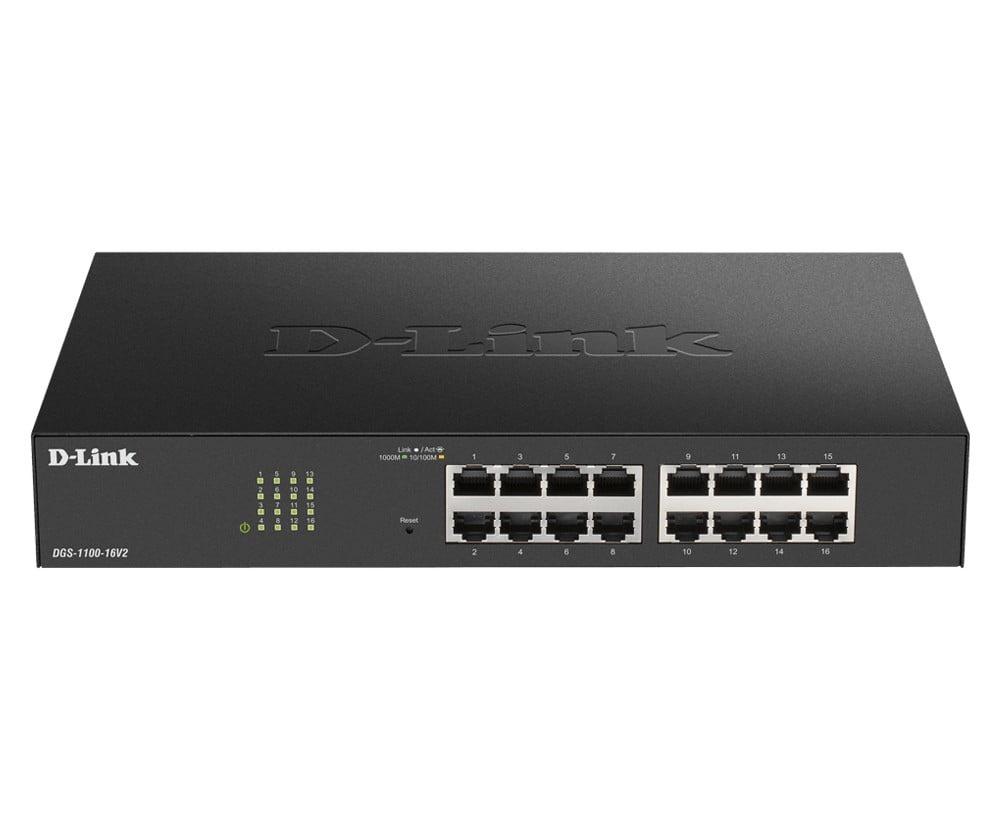 D-LINK D-Link DGS-1100-16V2 switch di rete Gestito Gigabit Ethernet (10/100/1000) Nero - RETI | TecnoCARE.net Sabaudia, Latina, Terracina, San Felice Circeo e Pontinia