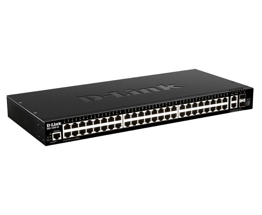 D-LINK D-Link DGS-1520-52 switch di rete Gestito L3 10G Ethernet (100/1000/10000) 1U Nero - RETI | TecnoCARE.net Sabaudia, Latina, Terracina, San Felice Circeo e Pontinia