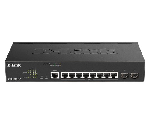 D-LINK D-LINK SWITCH 8 PORTE GBIT POE MANAGED INCL. 2 X SFP - SWITCH E HUB | TecnoCARE.net Sabaudia, Latina, Terracina, San Felice Circeo e Pontinia