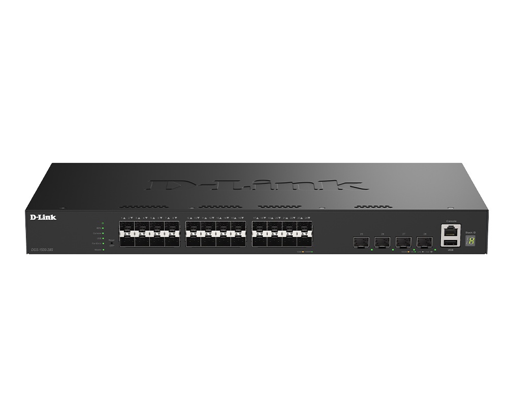 D-LINK D-LINK SWITCH 28-PORT GIGABIT SFP STACKABLE SMART MANAGED SWITCH WITH 4 X 10G SFP+ PORTS - SWITCH E HUB | TecnoCARE.net Sabaudia, Latina, Terracina, San Felice Circeo e Pontinia