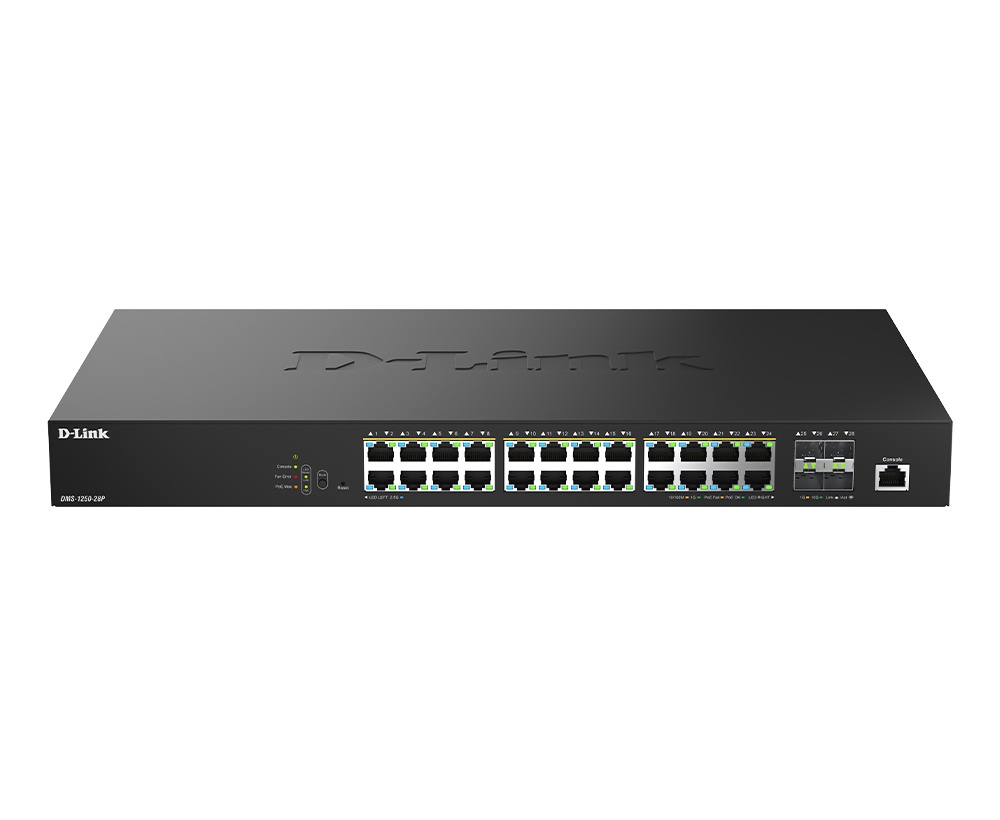 D-LINK D-LINK SWITCH 28-PORT 2.5G MULTI-GIGABIT POE++ SMART MANAGED SWITCH WITH 4 X 10G SFP+ PORTS - SWITCH E HUB | TecnoCARE.net Sabaudia, Latina, Terracina, San Felice Circeo e Pontinia