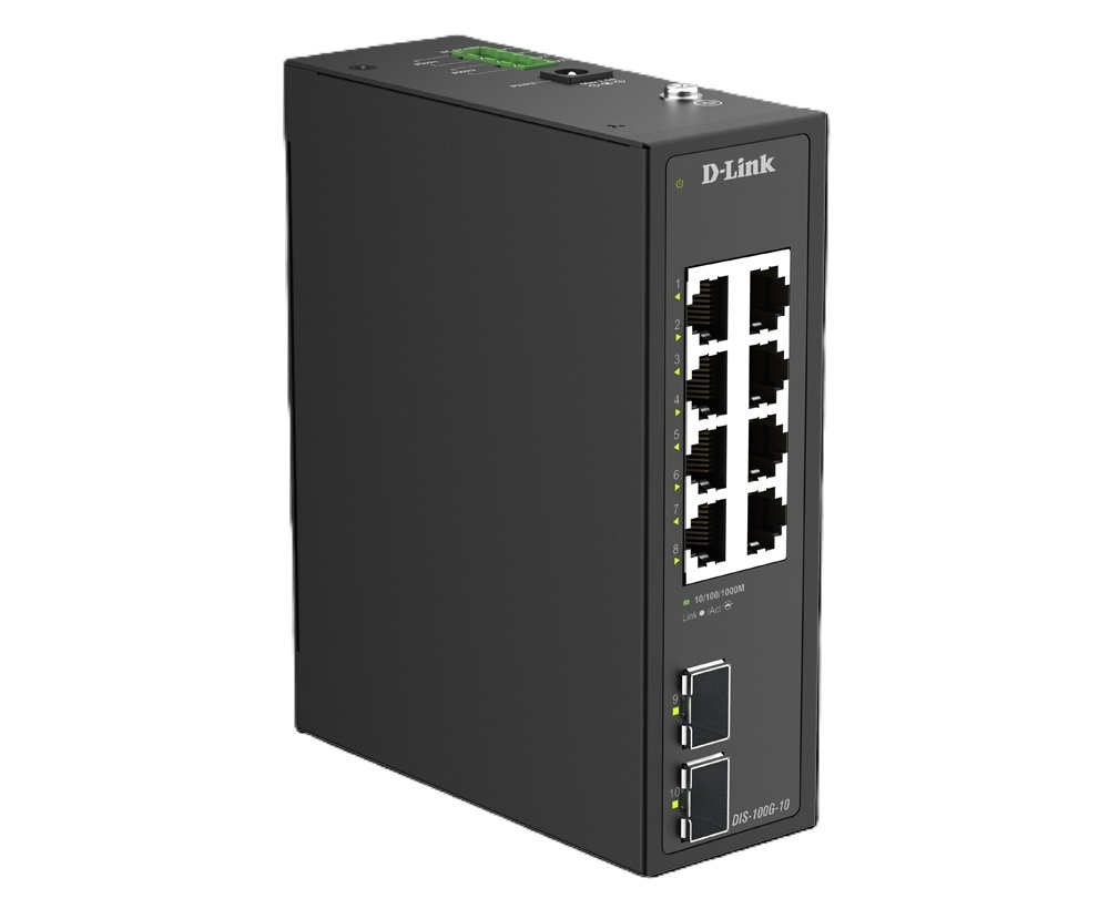 D-LINK D-LINK SWITCH 10-PORT GIGABIT INDUSTRIAL UNMANAGED WITH 2 X SFP PORTS - SWITCH E HUB | TecnoCARE.net Sabaudia, Latina, Terracina, San Felice Circeo e Pontinia