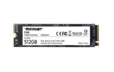PATRIOT PATRIOT SSD INTERNO P300 512GB M.2 PCIE R/W 1700/1200 GEN 3X4 - SSD INTERNI | TecnoCARE.net Sabaudia, Latina, Terracina, San Felice Circeo e Pontinia