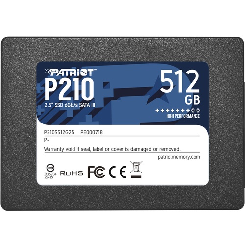 PATRIOT PATRIOT SSD INTERNO P210 512GB 2,5 SATA 6GB/S R/W 530/430 - SSD INTERNI | TecnoCARE.net Sabaudia, Latina, Terracina, San Felice Circeo e Pontinia