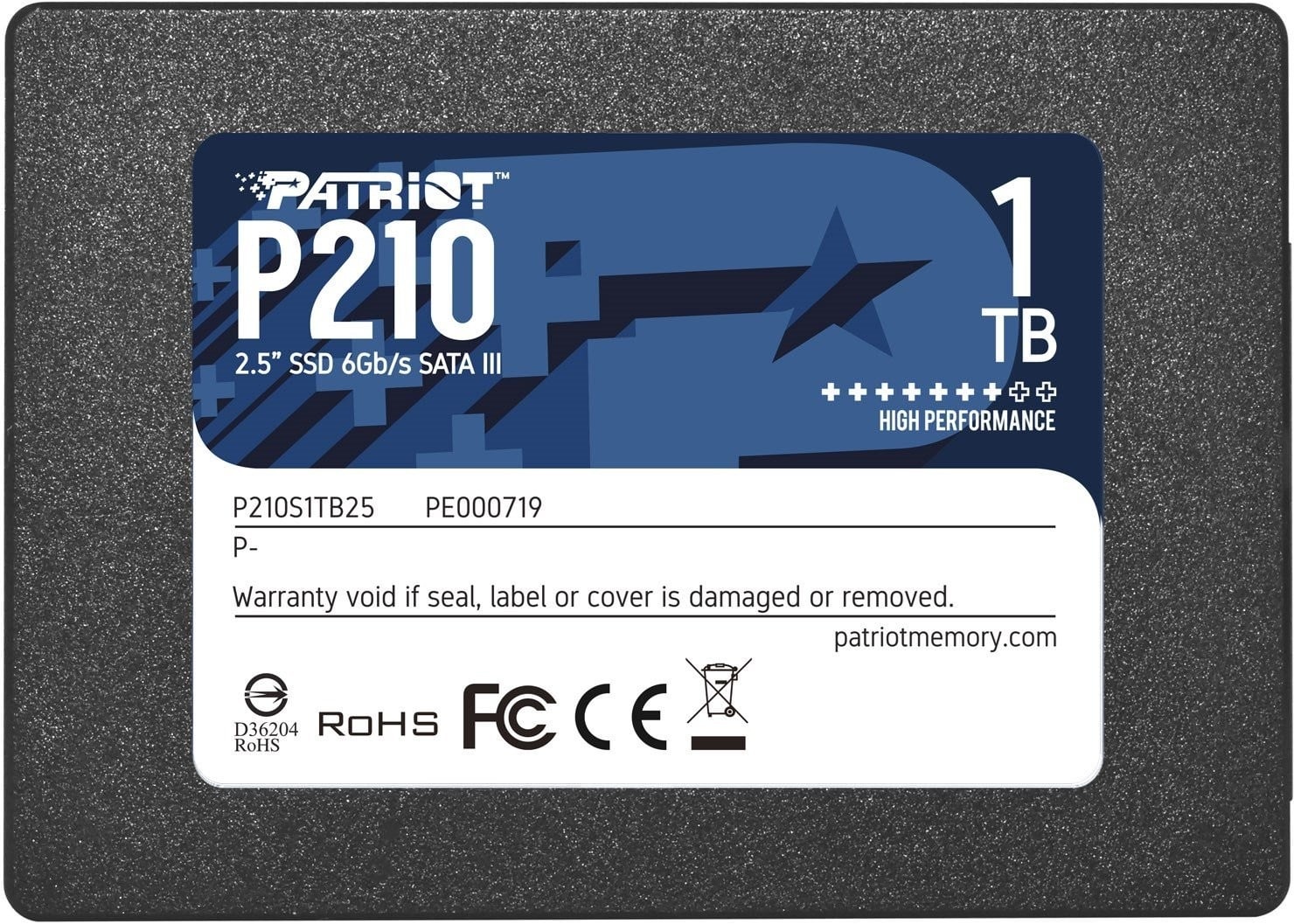 PATRIOT Patriot Memory P210 1 TB 2.5" Serial ATA III - SUPPORTI PER LA MEMORIZZAZIONE | TecnoCARE.net Sabaudia, Latina, Terracina, San Felice Circeo e Pontinia