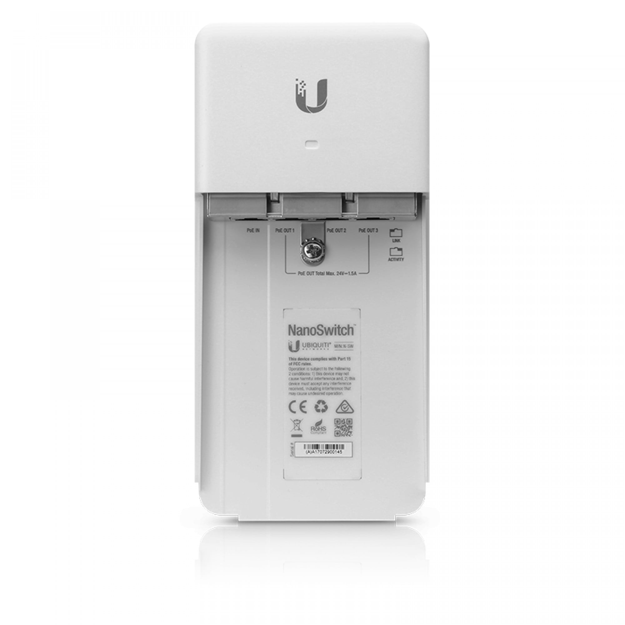 UBIQUITI Ubiquiti N-SW Networks NanoSwitch Gigabit Ethernet (10/100/1000) Supporto Power over Ethernet (PoE) Bianco - RETI | TecnoCARE.net Sabaudia, Latina, Terracina, San Felice Circeo e Pontinia