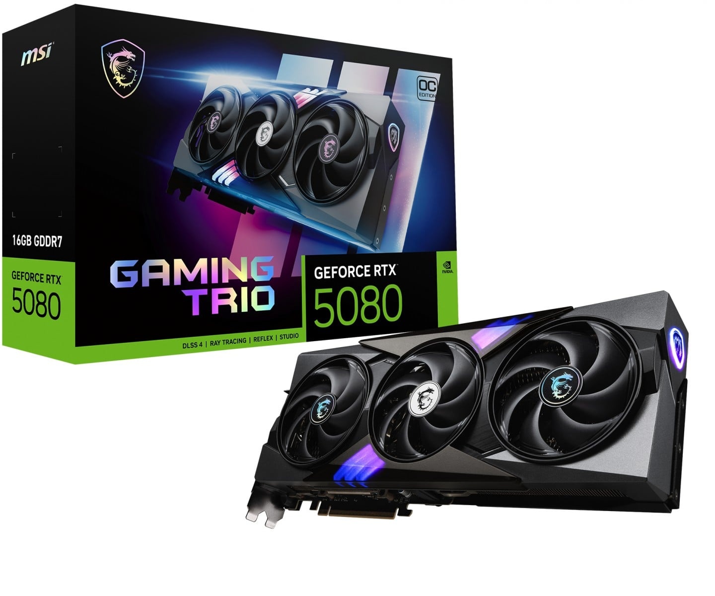 MSI MSI GeForce RTX 5080 Gaming Trio OC 16GB GDDR7 DLSS4 - COMPONENTI | TecnoCARE.net Sabaudia, Latina, Terracina, San Felice Circeo e Pontinia