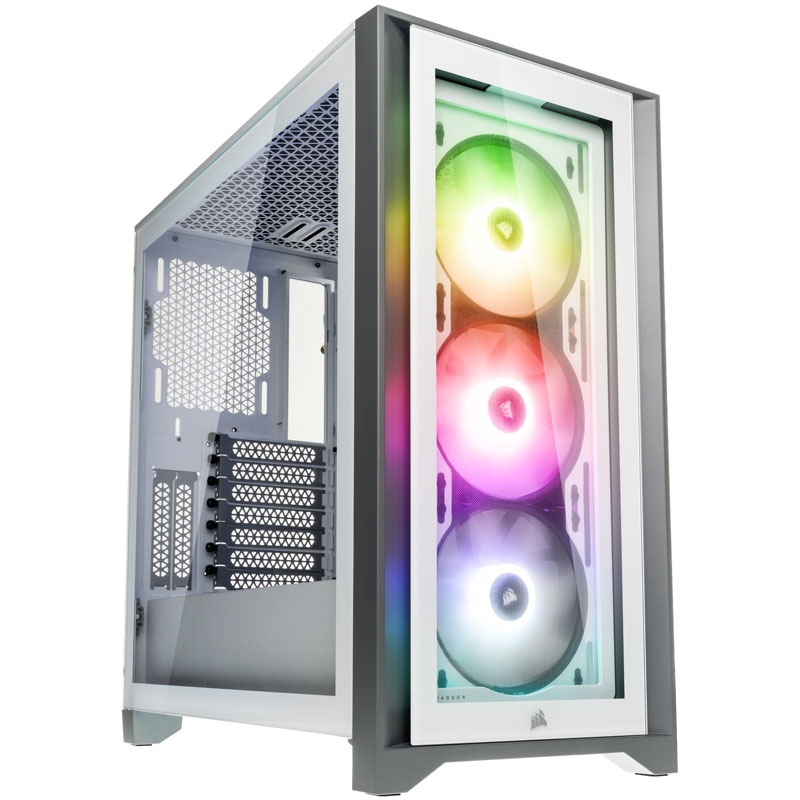 CORSAIR Corsair iCUE 4000X RGB Tempered Glass - Bianco con Finestra - CASE | TecnoCARE.net Sabaudia, Latina, Terracina, San Felice Circeo e Pontinia