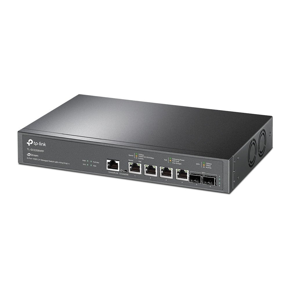 TP-LINK TP-Link JetStream TL-SX3206HPP switch di rete Gestito L2+ 10G Ethernet (100/1000/10000) Supporto Power over Ethernet (PoE) Nero - RETI | TecnoCARE.net Sabaudia, Latina, Terracina, San Felice Circeo e Pontinia
