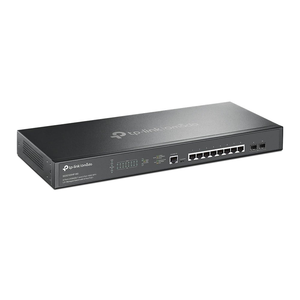 TP-LINK TP-Link SG3210XHP-M2 (TL-SG3210XHP-M2) JetStream™ 8-Port 2.5GBase-T and 2-Port 10GE SFP+ L2+ Managed Switch with 8-Port PoE+ - RETI | TecnoCARE.net Sabaudia, Latina, Terracina, San Felice Circeo e Pontinia