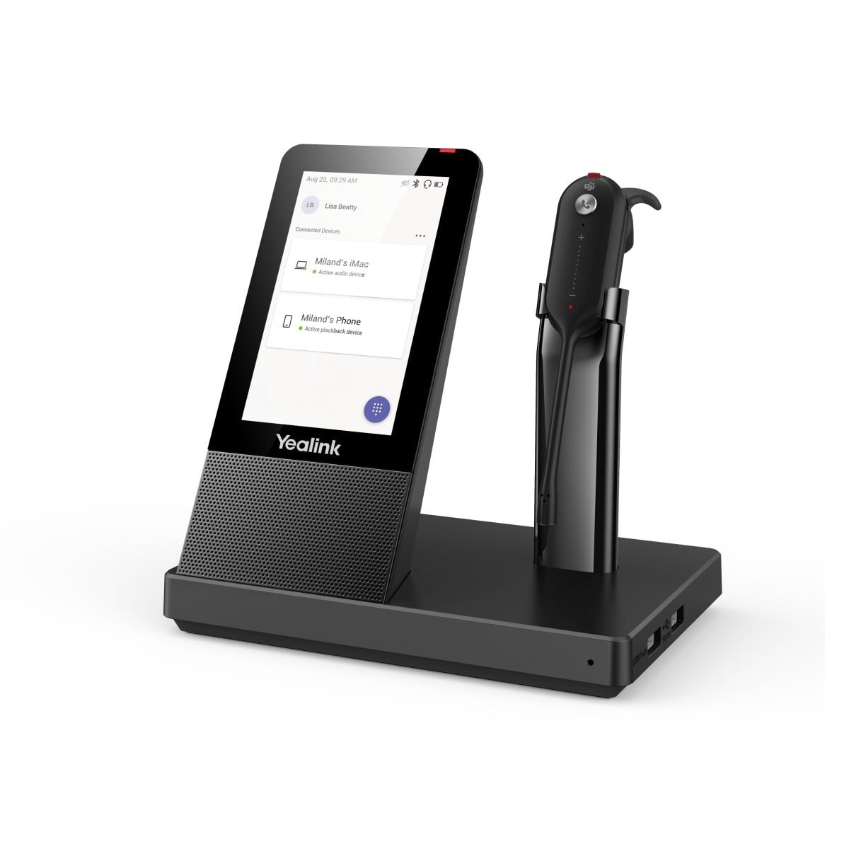 YEALINK Yealink WH67 Teams Auricolare Wireless A clip, A Padiglione, Passanuca Ufficio Bluetooth Base di ricarica Nero - AUDIO E CUFFIE PORTATILI | TecnoCARE.net Sabaudia, Latina, Terracina, San Felice Circeo e Pontinia