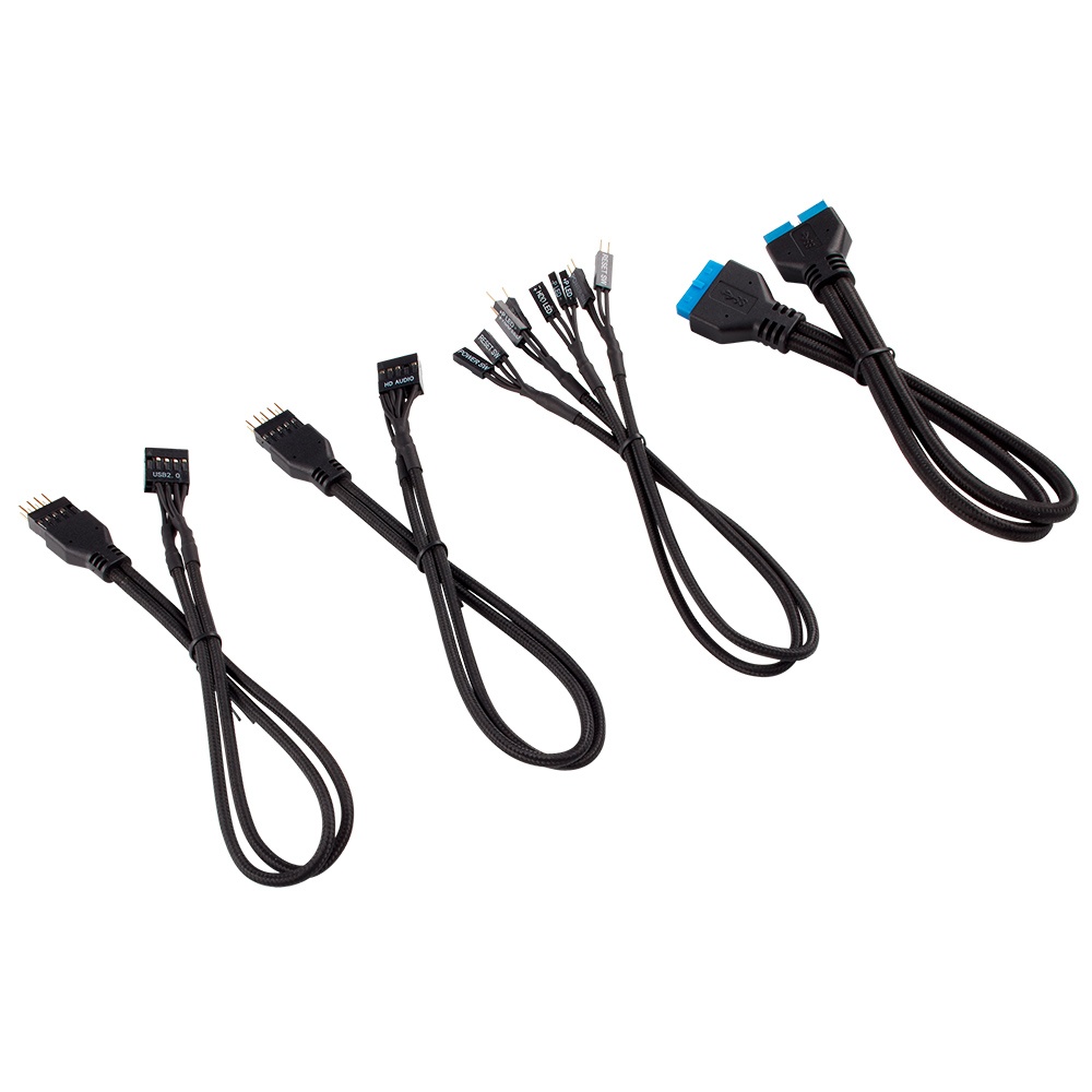 CORSAIR Corsair Premium Sleeved Front Panel Extension Kit, Nero - 30cm - CASE ACCESSORI | TecnoCARE.net Sabaudia, Latina, Terracina, San Felice Circeo e Pontinia