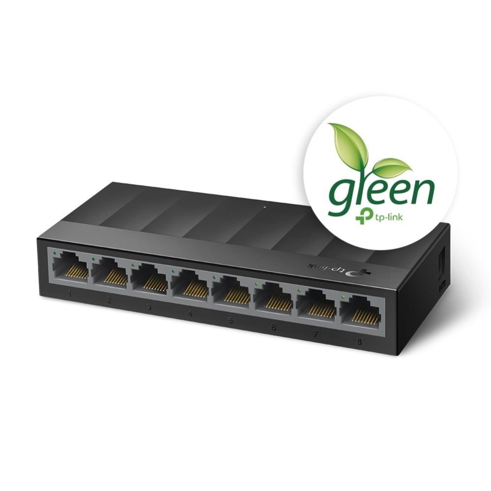 TP-LINK TP-Link LS1008G switch di rete Non gestito Gigabit Ethernet (10/100/1000) Nero - RETI | TecnoCARE.net Sabaudia, Latina, Terracina, San Felice Circeo e Pontinia