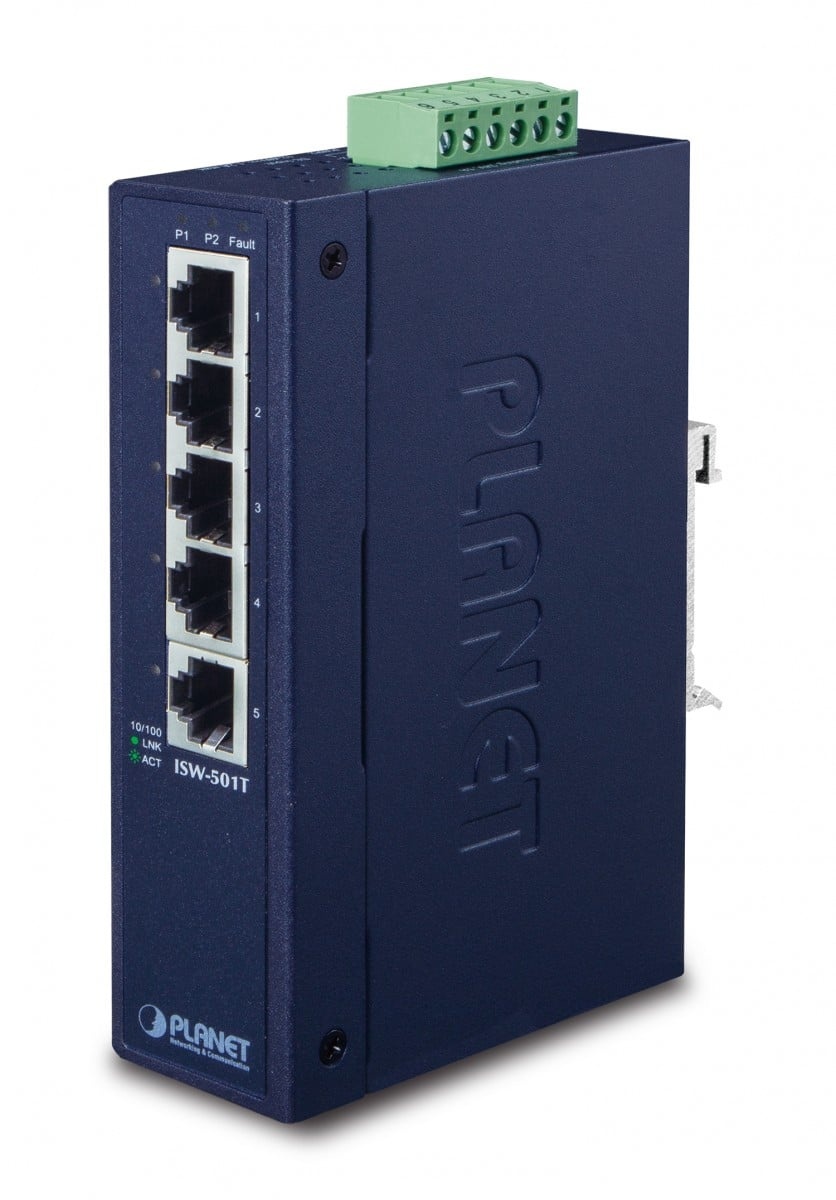 PLANET PLANET ISW-501T switch di rete Non gestito L2 Fast Ethernet (10/100) Blu - RETI | TecnoCARE.net Sabaudia, Latina, Terracina, San Felice Circeo e Pontinia