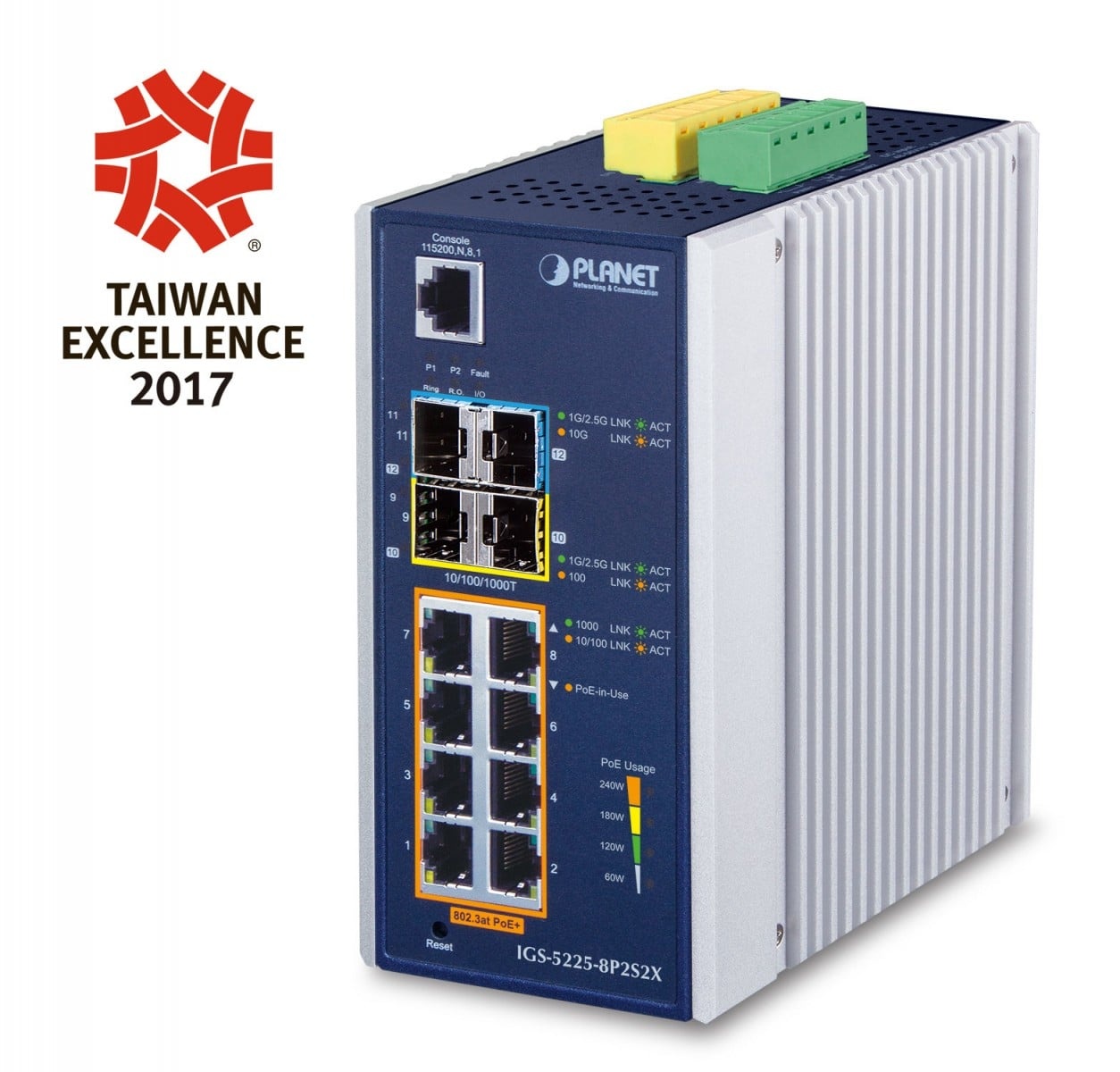 PLANET PLANET IGS-5225-8P2S2X switch di rete Gestito L3 Gigabit Ethernet (10/100/1000) Supporto Power over Ethernet (PoE) Blu, Argento - RETI | TecnoCARE.net Sabaudia, Latina, Terracina, San Felice Circeo e Pontinia