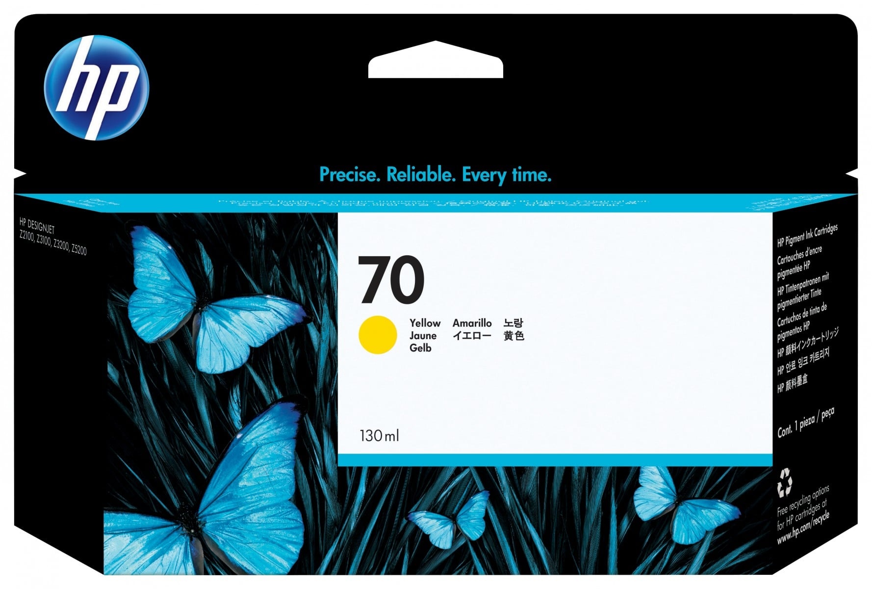 HP HP Cartuccia inchiostro DesignJet giallo 70, 130 ml - STAMPANTI E SCANNER | TecnoCARE.net Sabaudia, Latina, Terracina, San Felice Circeo e Pontinia