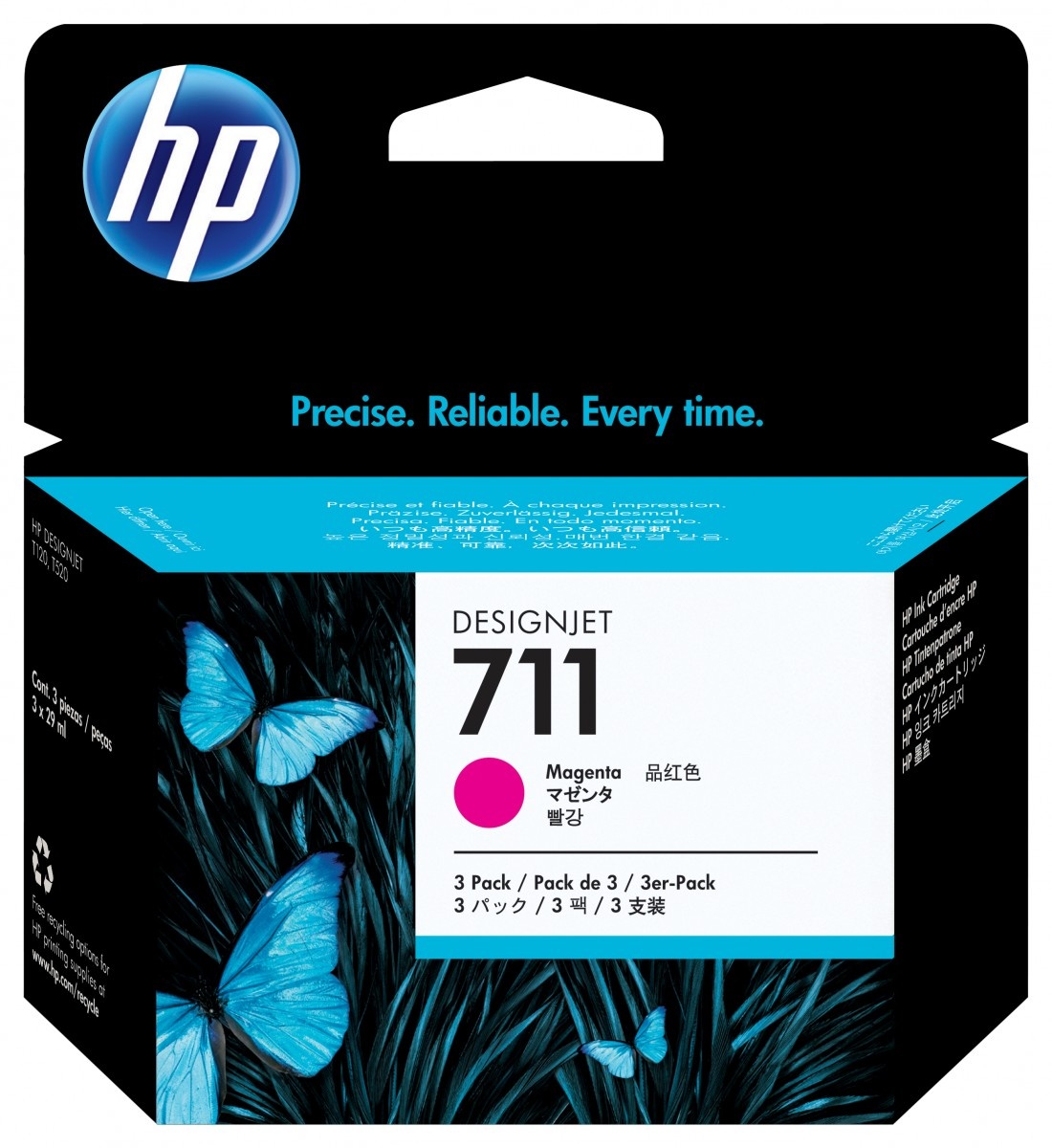 HP HP Confezione da 3 cartucce di inchiostro magenta DesignJet 711, 29 ml - STAMPANTI E SCANNER | TecnoCARE.net Sabaudia, Latina, Terracina, San Felice Circeo e Pontinia