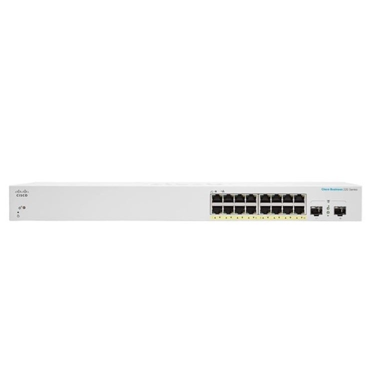 CISCO Cisco CBS220-16P-2G-EU Smart 16-port GE, PoE+ 130W, 2x1G SFP - RETI | TecnoCARE.net Sabaudia, Latina, Terracina, San Felice Circeo e Pontinia