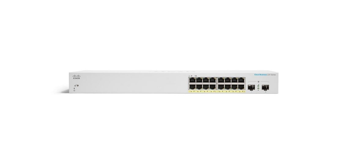 CISCO Cisco CBS220-16T-2G-EU Smart 16-port GE, 2x1G SFP - RETI | TecnoCARE.net Sabaudia, Latina, Terracina, San Felice Circeo e Pontinia