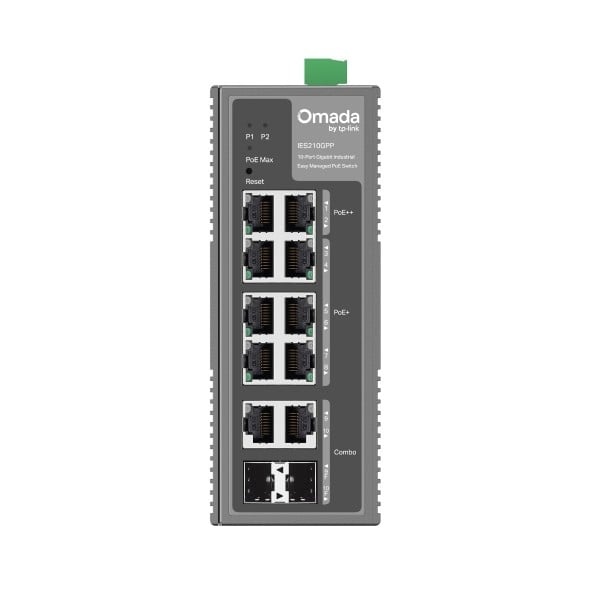 TP-LINK TP-Link Omada IES210GPP switch di rete Gestito Gigabit Ethernet (10/100/1000) Supporto Power over Ethernet (PoE) DIN rail Grigio - RETI | TecnoCARE.net Sabaudia, Latina, Terracina, San Felice Circeo e Pontinia