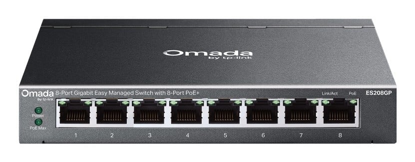 TP-LINK TP-Link Omada ES208GP switch di rete Gestito L2 Gigabit Ethernet (10/100/1000) Supporto Power over Ethernet (PoE) DIN rail Nero - RETI | TecnoCARE.net Sabaudia, Latina, Terracina, San Felice Circeo e Pontinia
