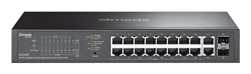 TP-LINK OMADA ES220GP switch di rete Gestito Gigabit Ethernet (10/100/1000) Supporto Power over Ethernet (PoE) Nero - RETI | TecnoCARE.net Sabaudia, Latina, Terracina, San Felice Circeo e Pontinia