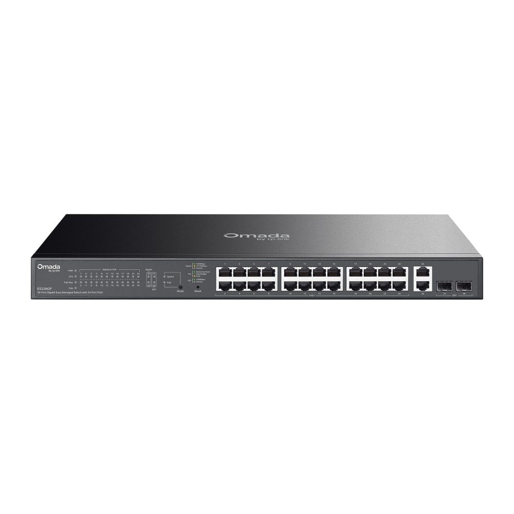 TP-LINK TP-Link ES228GP switch di rete Gestito L2 Gigabit Ethernet (10/100/1000) Supporto Power over Ethernet (PoE) Nero - RETI | TecnoCARE.net Sabaudia, Latina, Terracina, San Felice Circeo e Pontinia