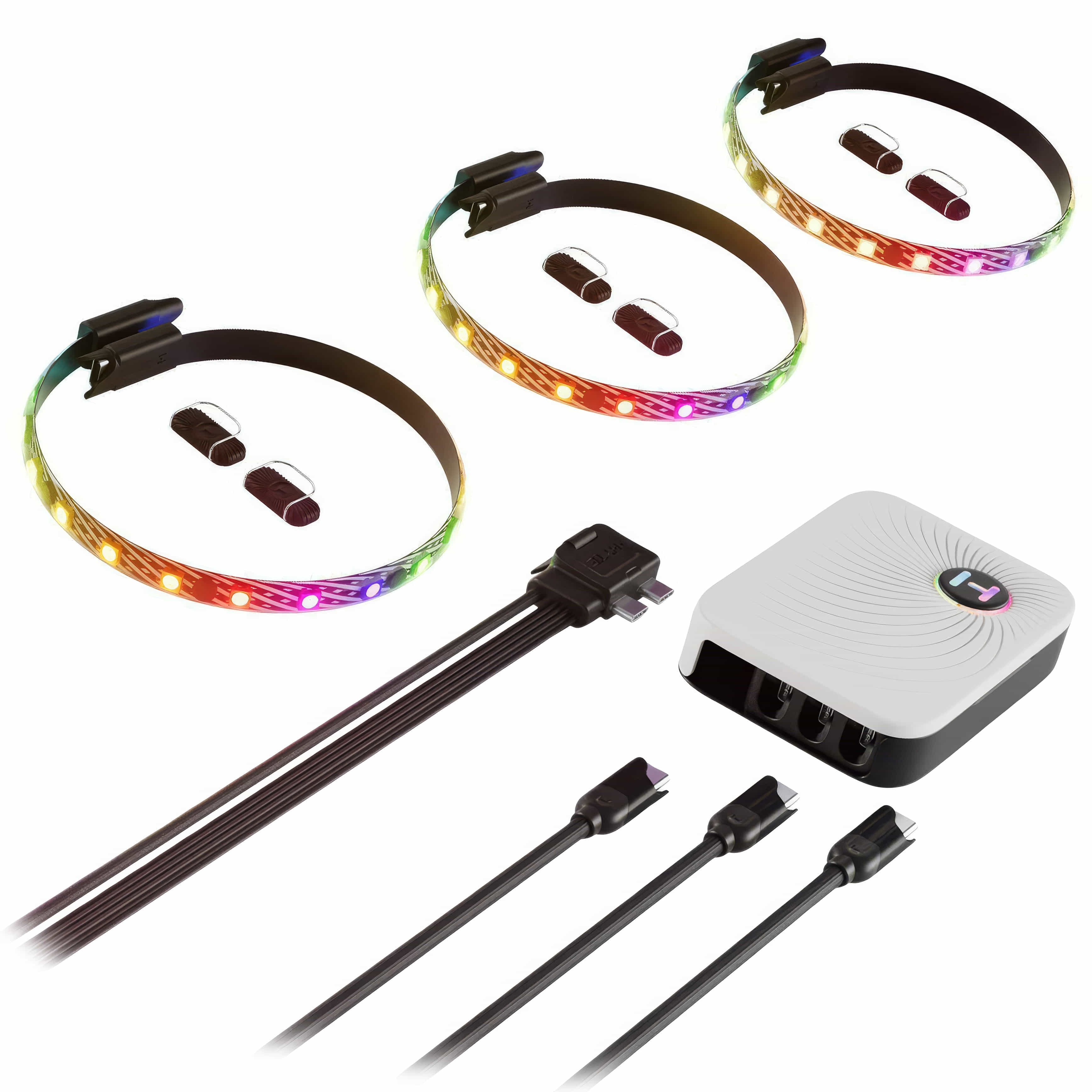 HYTE HYTE LS10 qRGB Light Strips Kit 3 pezzi + NP50 - 330 mm - ACCESSORI GAMING | TecnoCARE.net Sabaudia, Latina, Terracina, San Felice Circeo e Pontinia