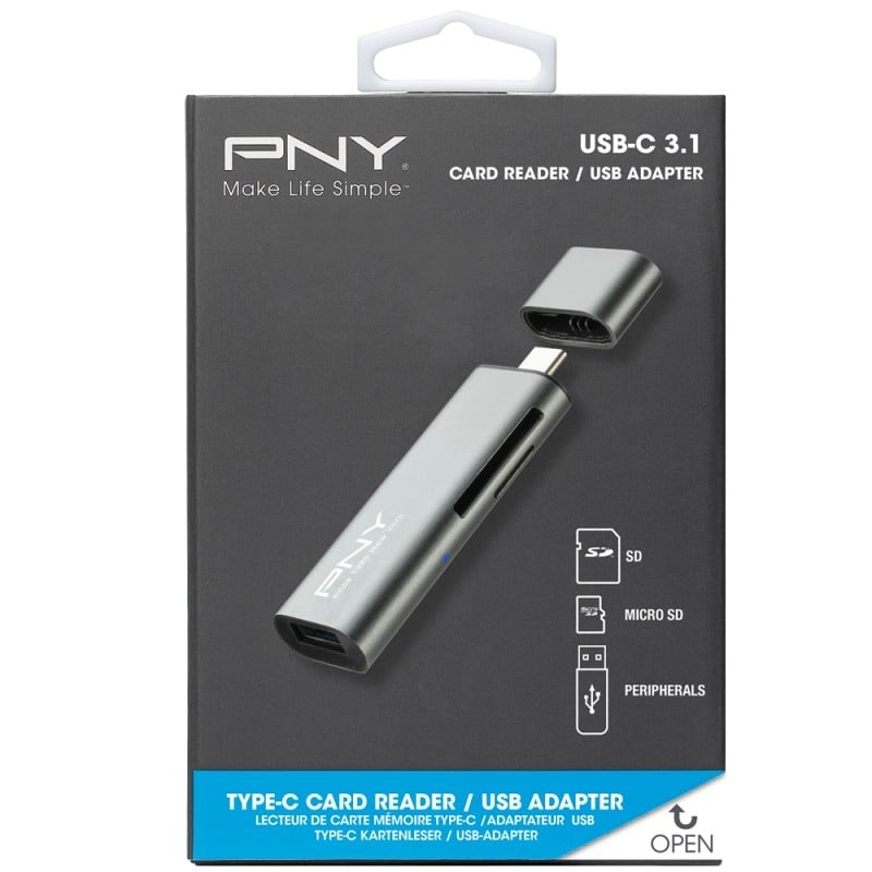PNY PNY R-TC-UA-3N1E01-RB lettore di schede USB 3.2 Gen 1 (3.1 Gen 1) Type-C Metallico - SUPPORTI PER LA MEMORIZZAZIONE | TecnoCARE.net Sabaudia, Latina, Terracina, San Felice Circeo e Pontinia