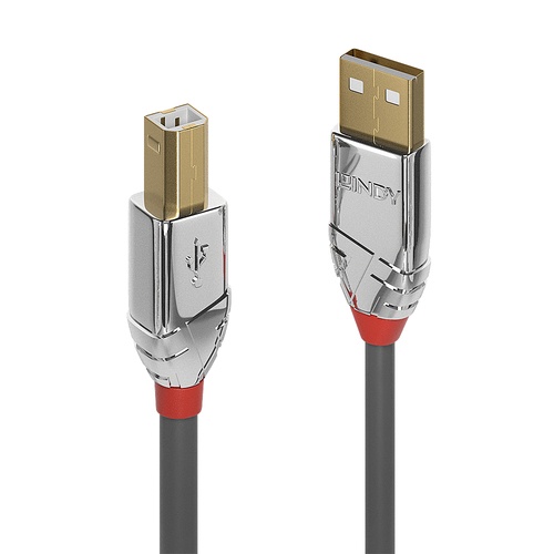 LINDY LINDY CAVO USB 2.0 A/B CROMO LINE 3M - CAVI USB | TecnoCARE.net Sabaudia, Latina, Terracina, San Felice Circeo e Pontinia