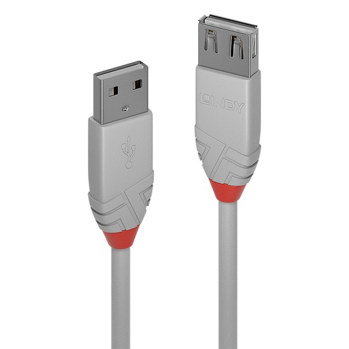 LINDY LINDY CAVO 0,5M USB 2.0 KABEL AM / AF, COOL GREY - CAVI USB | TecnoCARE.net Sabaudia, Latina, Terracina, San Felice Circeo e Pontinia