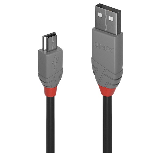 LINDY LINDY CAVO USB 2.0 ANTHRA LINE TIPO A MASCHIO A MINI B MASCHIO 2 MT DOPPIA SCHERMATURA GUSCO IN PVC 10 ANNI DI GARANZIA - CAVI USB | TecnoCARE.net Sabaudia, Latina, Terracina, San Felice Circeo e Pontinia