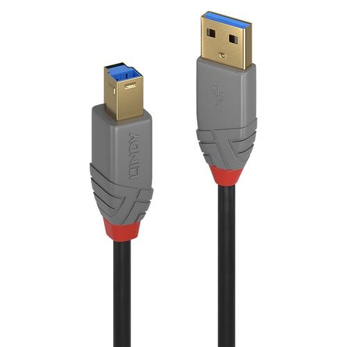 LINDY LINDY Cavo USB 3.2 Tipo A a B, 5 Gbit/s, Anthra Line, 3m - CAVI USB | TecnoCARE.net Sabaudia, Latina, Terracina, San Felice Circeo e Pontinia