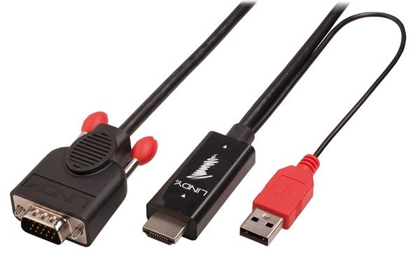LINDY LINDY CAVO HDMI A VGA 1M - CAVI HDMI/VGA/DVI/DP | TecnoCARE.net Sabaudia, Latina, Terracina, San Felice Circeo e Pontinia