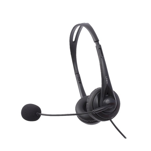 LINDY LINDY CUFFIA USB CON MICROFONO INCORPORATO, CONTROLLO IN-LINE VOLUME E MUTO, CAVO USB LUNGHEZZA 1.5M - CUFFIE E MICROFONI | TecnoCARE.net Sabaudia, Latina, Terracina, San Felice Circeo e Pontinia