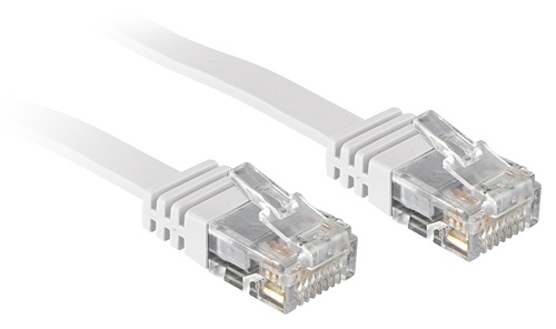 LINDY LINDY CAVO DI RETE CAT.6 U/UTP FLAT BIANCO, 1M - CAVI DI RETE | TecnoCARE.net Sabaudia, Latina, Terracina, San Felice Circeo e Pontinia