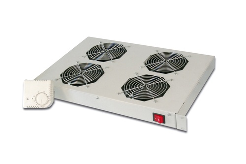 DIGITUS Pannello di ventilazione DIGITUS per armadi 19'' serie varioFLEX, 4 x ventilatore, termostato, grigio 4 ventole, termostato, interruttore, grigio (RAL 7035) - COMPONENTI | TecnoCARE.net Sabaudia, Latina, Terracina, San Felice Circeo e Pontinia