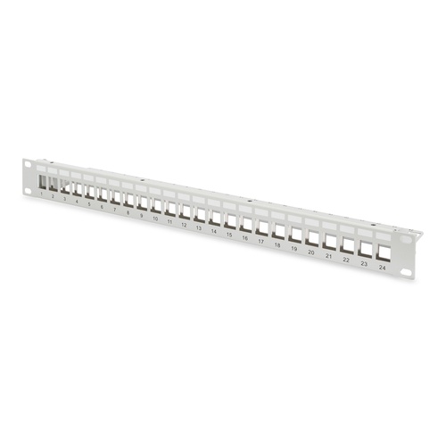 DIGITUS Pannello patch modulare - 24 porte - Grigio - Montaggio a rack - 1U - 483 mm - 1,5 mm - 565 mm - RETI | TecnoCARE.net Sabaudia, Latina, Terracina, San Felice Circeo e Pontinia