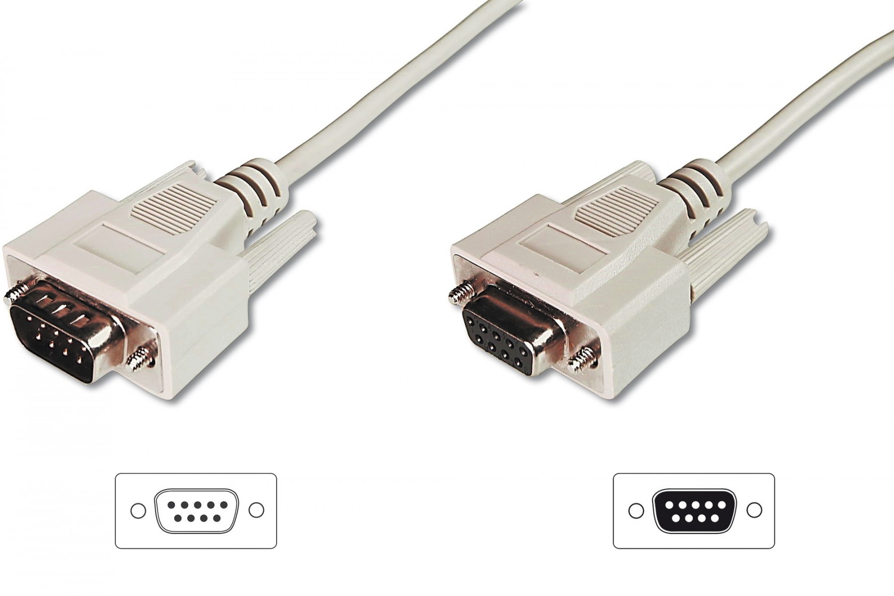 DIGITUS Digitus AK-610203-030-E cavo seriale Beige 3 m D-Sub - CAVI PER COMPUTER E PERIFERICHE | TecnoCARE.net Sabaudia, Latina, Terracina, San Felice Circeo e Pontinia