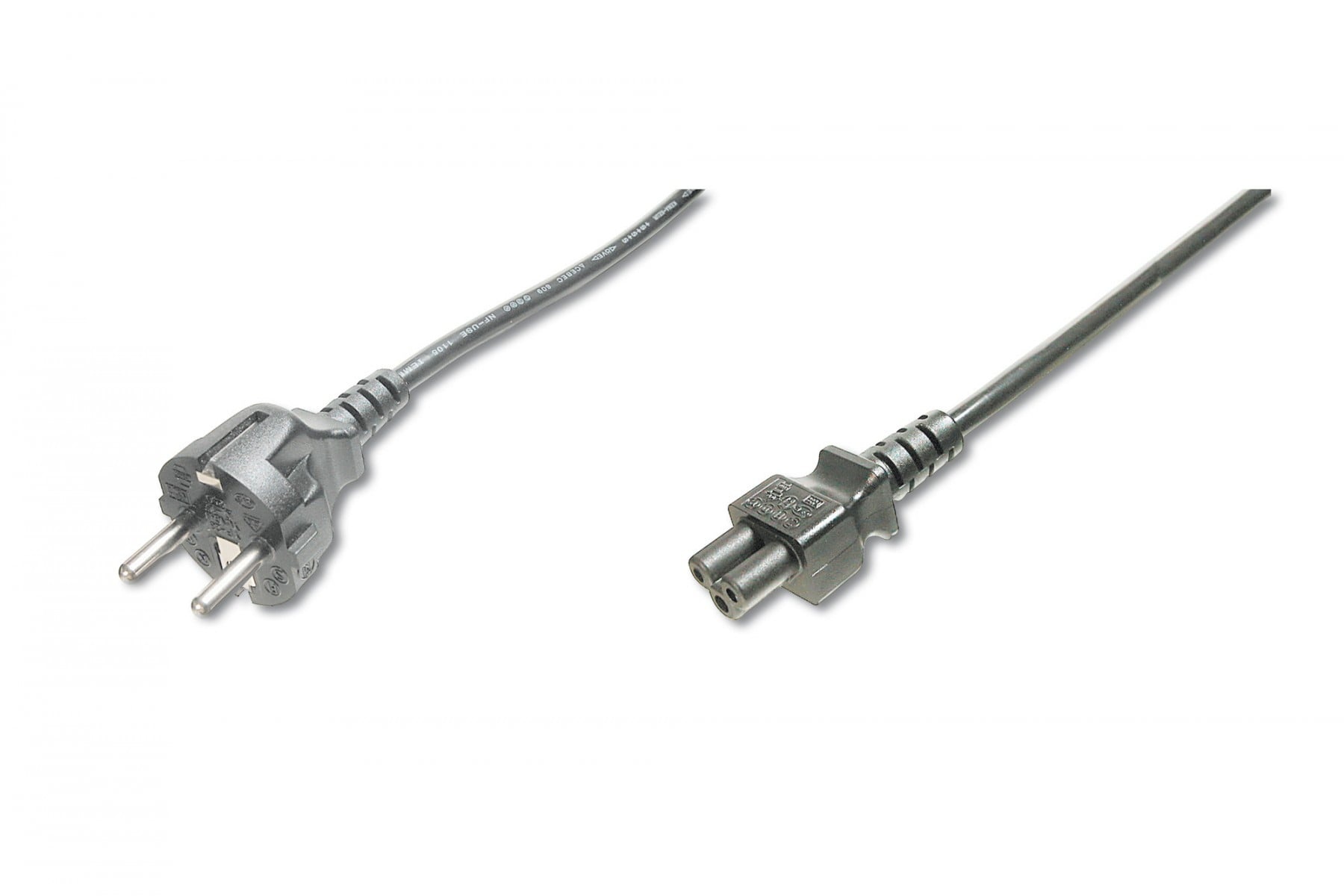 DIGITUS Cavo di alimentazione Schuko/IEC C5 M/F dritto nero 1,8 m - CAVI PER COMPUTER E PERIFERICHE | TecnoCARE.net Sabaudia, Latina, Terracina, San Felice Circeo e Pontinia