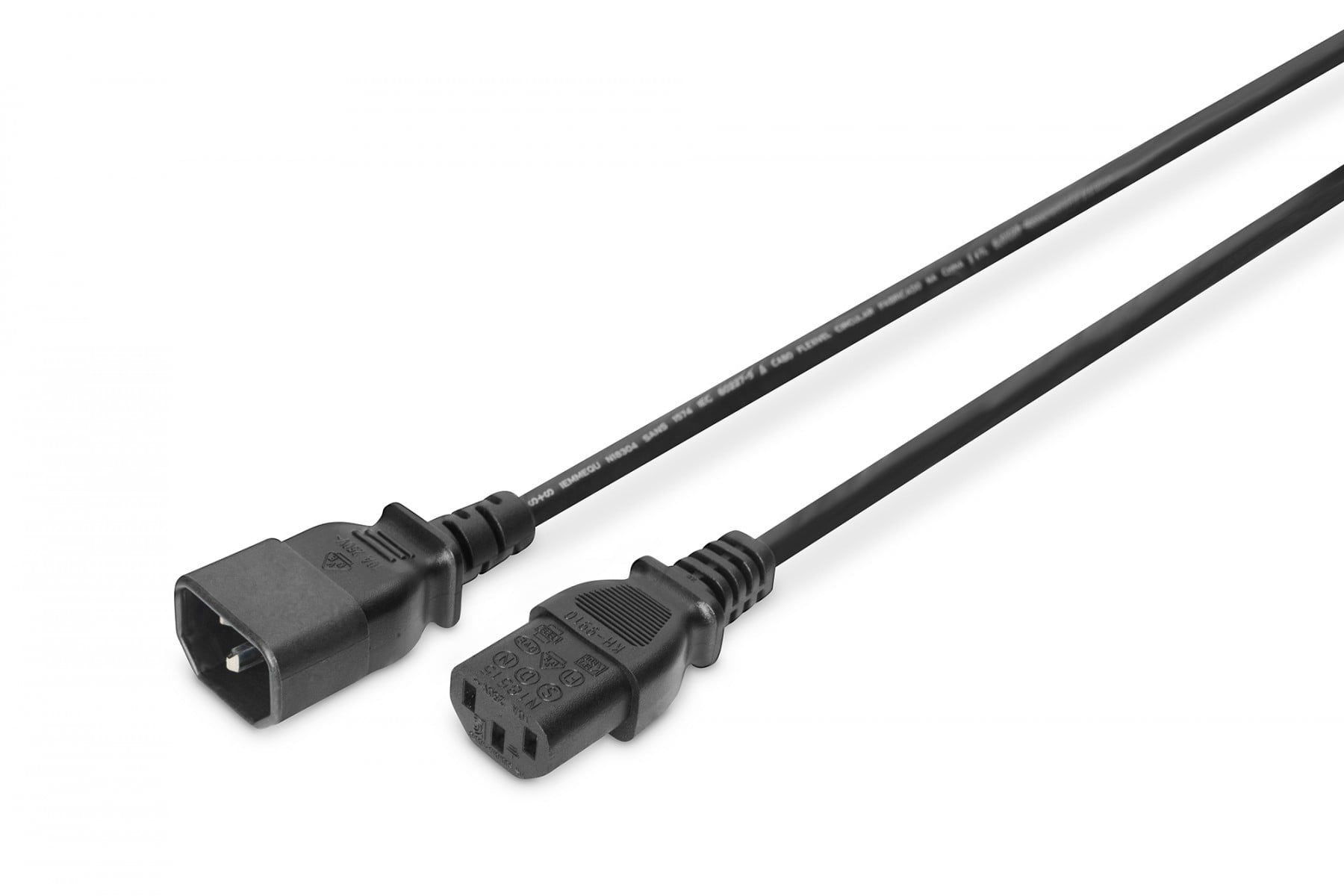 DIGITUS DIGITUS Cavo prolunga di alimentazione - 1,2 m - IEC C14 - IEC C13 - H05VV-F3G - 250 V - 10 A - CAVI PER COMPUTER E PERIFERICHE | TecnoCARE.net Sabaudia, Latina, Terracina, San Felice Circeo e Pontinia