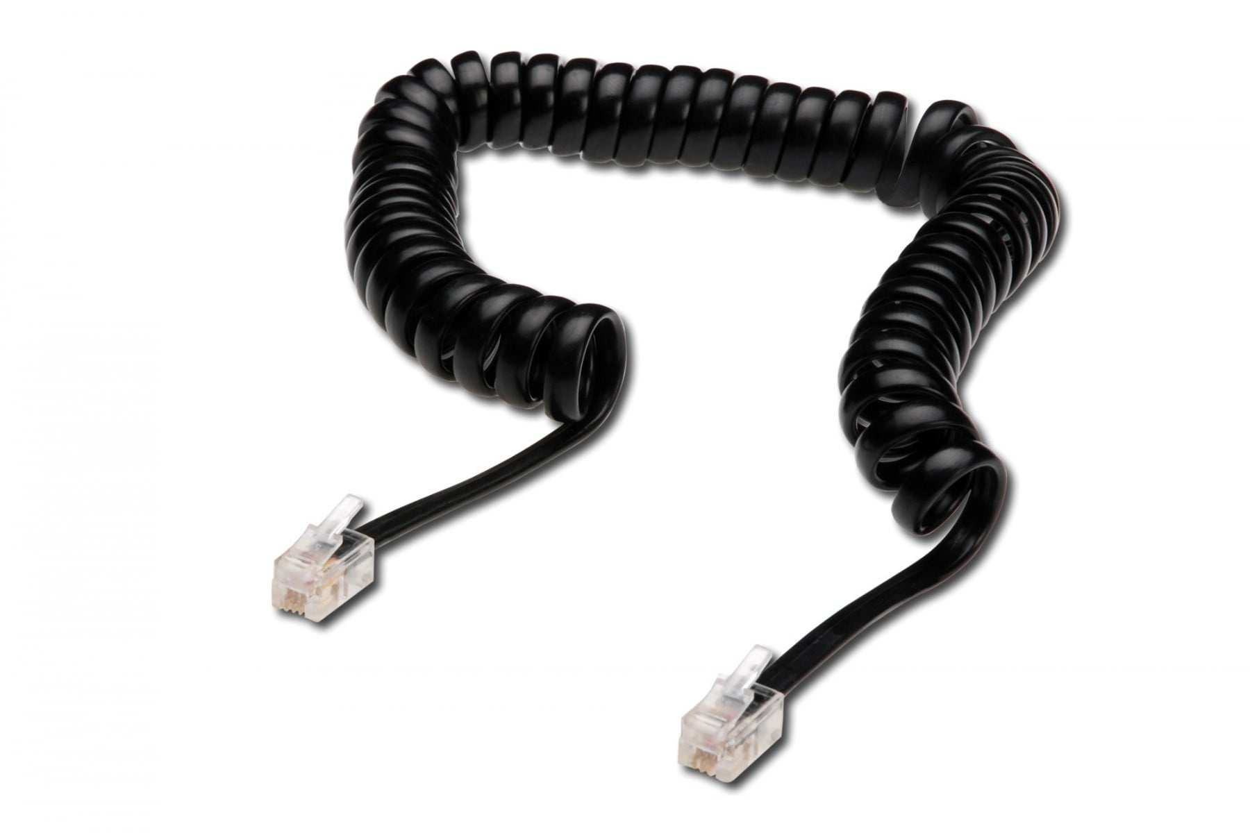 DIGITUS Digitus AK-460101-040-S cavo telefonico 4 m Nero, Trasparente - ACCESSORI PER APPARECCHIATURE DI TELECOMUNICAZIONE | TecnoCARE.net Sabaudia, Latina, Terracina, San Felice Circeo e Pontinia