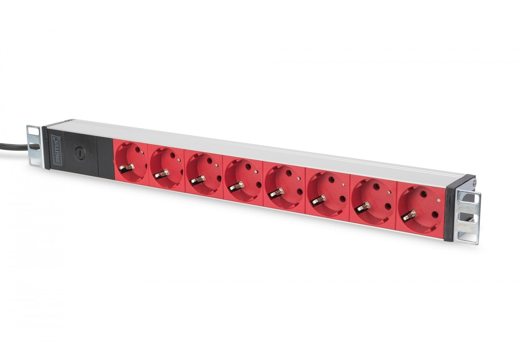 DIGITUS Digitus Ciabatta con profilo in alluminio e interruttore di protezione, 8 prese spina di sicurezza del connettore, alimentazione 2 m, spina IEC C14 - BATTERIE E ALIMENTATORI | TecnoCARE.net Sabaudia, Latina, Terracina, San Felice Circeo e Pontinia