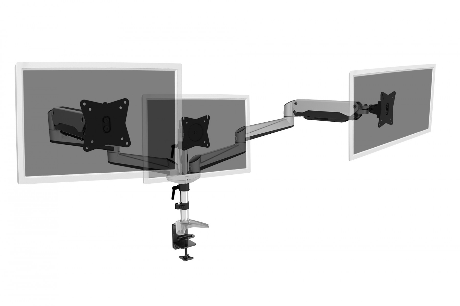 DIGITUS Digitus DA-90363 Supporti a parete per TV 68,6 cm (27") Scrivania Nero, Grigio - MONITOR E ACCESSORI | TecnoCARE.net Sabaudia, Latina, Terracina, San Felice Circeo e Pontinia