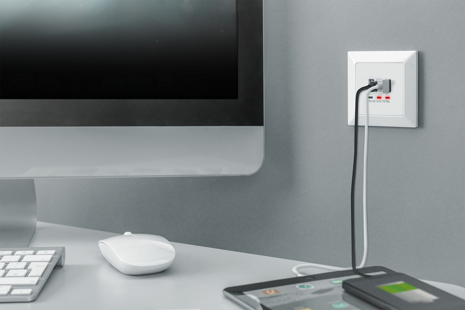 DIGITUS Digitus DA-70618 presa energia 2 x USB A + 1 x USB C Bianco - DISPOSITIVI E ACCESSORI DI CABLAGGIO | TecnoCARE.net Sabaudia, Latina, Terracina, San Felice Circeo e Pontinia