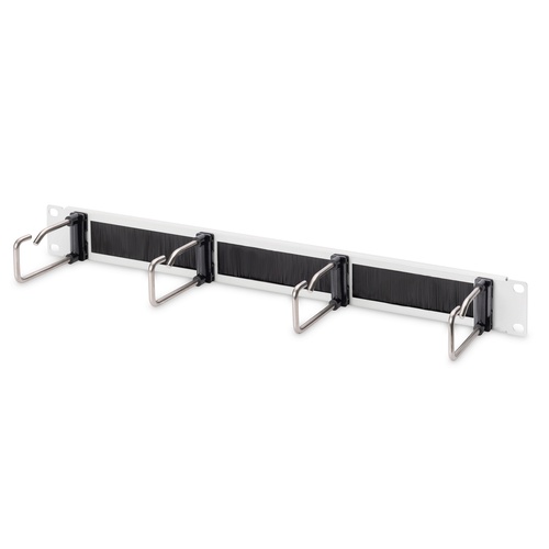 DIGITUS PANNELLO DI GESTIONE CAVI 1HE CON GUARNIZIONE A SPAZZOLA 4 ANELLI IN ACCIAIO 40X75 MM, GRIGIO (RAL 7035) - ARMADI RACK ACCESSORI | TecnoCARE.net Sabaudia, Latina, Terracina, San Felice Circeo e Pontinia