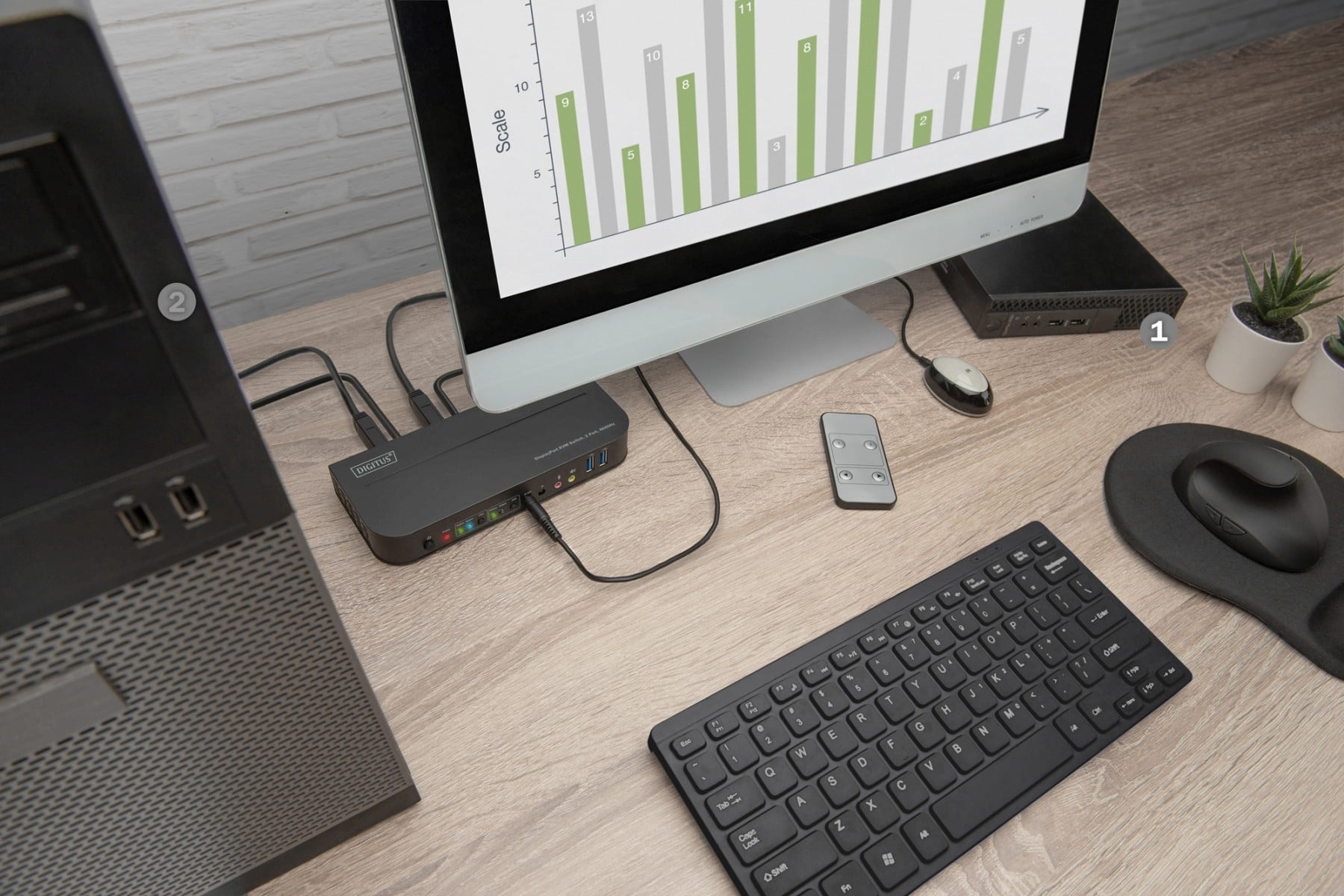 DIGITUS Digitus DS-12850 switch per keyboard-video-mouse (kvm) - TASTIERE E CONTROLLER | TecnoCARE.net Sabaudia, Latina, Terracina, San Felice Circeo e Pontinia