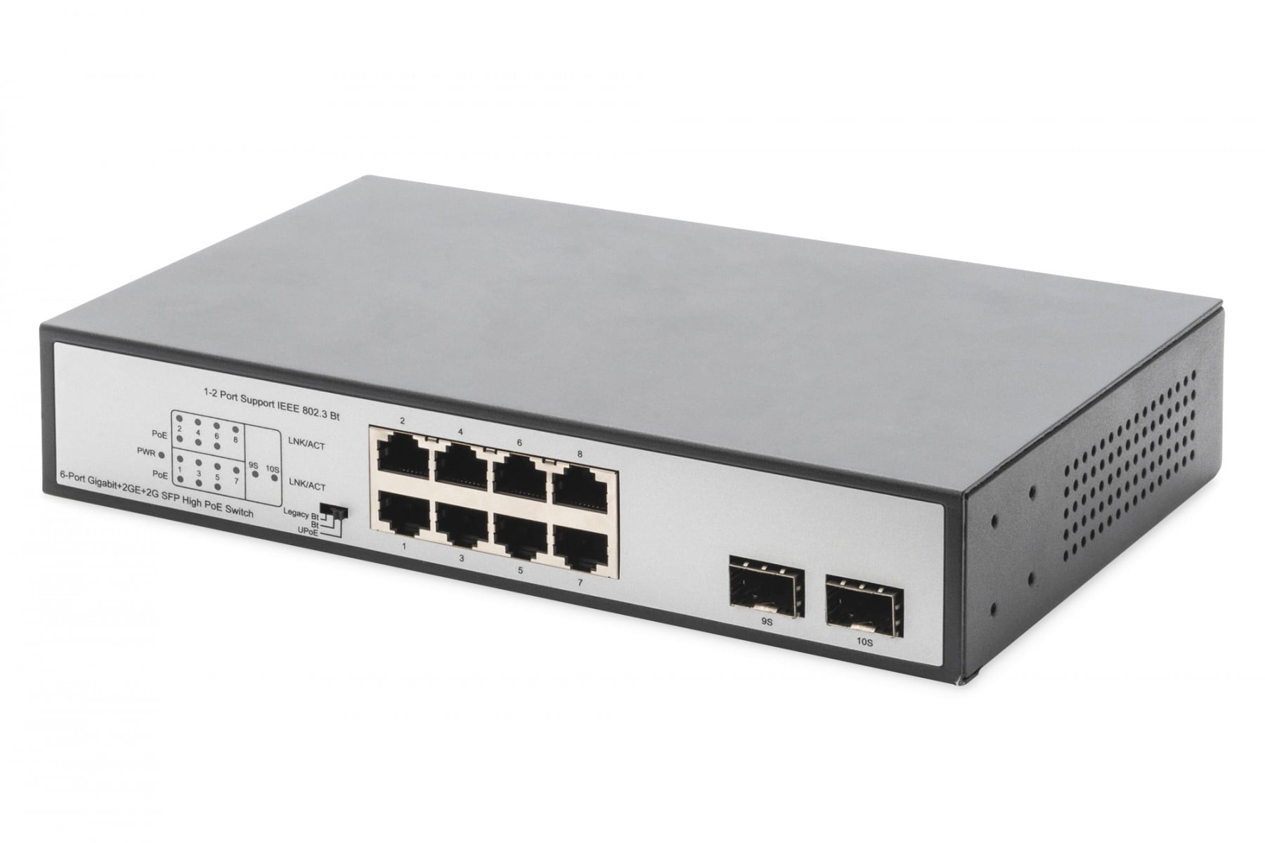 DIGITUS Digitus DN-95140 switch di rete Non gestito Gigabit Ethernet (10/100/1000) Supporto Power over Ethernet (PoE) Nero, Argento - RETI | TecnoCARE.net Sabaudia, Latina, Terracina, San Felice Circeo e Pontinia