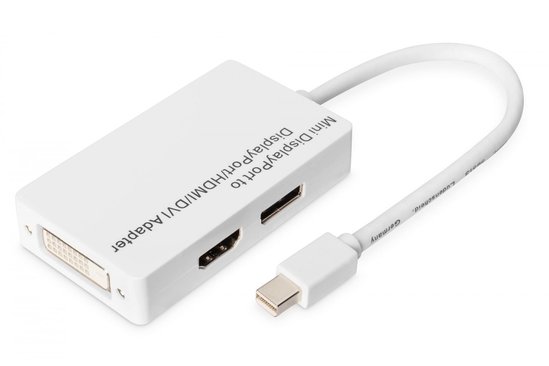 DIGITUS Cavo splitter DisplayPort, miniDP - DP+HDMI+DVIM/F, 0,2 m, compatibile con DP 1.1a, CE, bianco - CAVI PER COMPUTER E PERIFERICHE | TecnoCARE.net Sabaudia, Latina, Terracina, San Felice Circeo e Pontinia