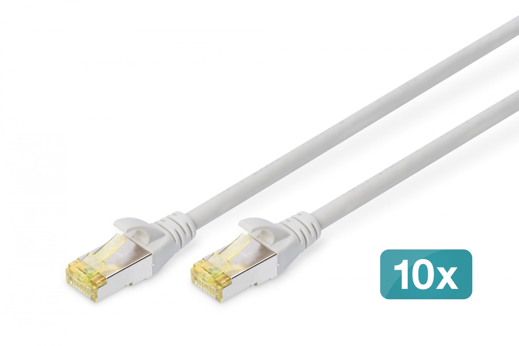 DIGITUS Cavo patch RJ45-RJ45, cat.6A, S/FTP, AWG 26/7, LSOH, 0.5m, grigio, 10pz - CAVI PER COMPUTER E PERIFERICHE | TecnoCARE.net Sabaudia, Latina, Terracina, San Felice Circeo e Pontinia